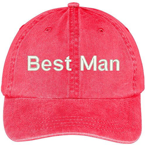 Trendy Apparel Shop Best Man Embroidered Wedding Party Pigment Dyed Cotton Cap