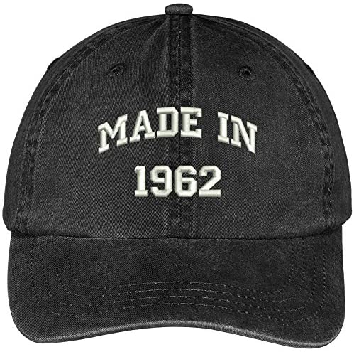 Trendy Apparel Shop Made in 1962-57th Birthday Embroidered Washed Cotton Baseball Cap