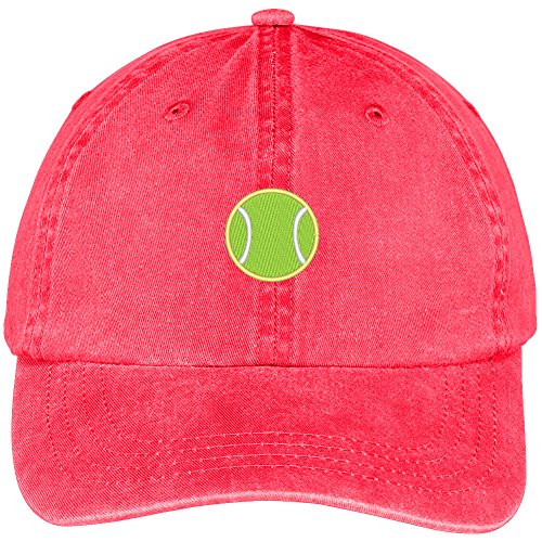 Trendy Apparel Shop Tennis Ball Embroidered Cotton Washed Baseball Cap