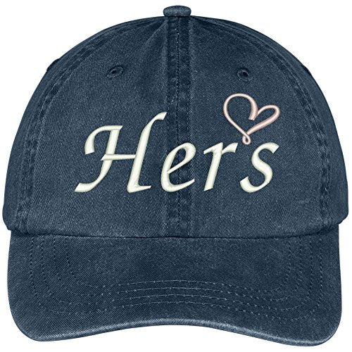 Trendy Apparel Shop Heart Embroidered Washed Soft Cotton Adjustable Baseball Cap