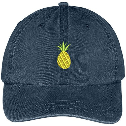 Trendy Apparel Shop New Pineapple Logo Embroidered Soft Crown 100% Brushed Cotton Cap