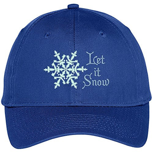 Trendy Apparel Shop Let It Snow Embroidered Adjustable Baseball Cap