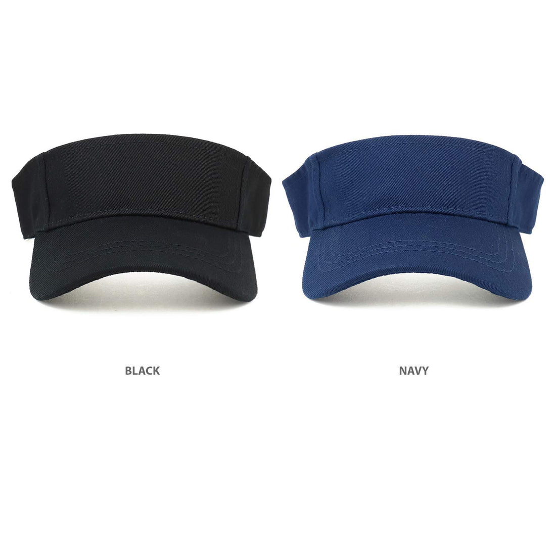 Trendy Apparel Shop Infant Size Adjustable Summer Visor Cap - Multipack - Black Navy