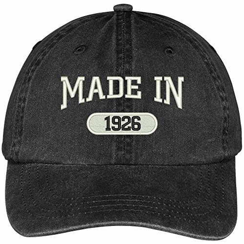 Trendy Apparel Shop 93rd Birthday - Made in 1926 Embroidered Low Profile Washed Cotton Baseball Cap