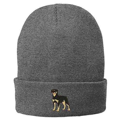 Trendy Apparel Shop Rottweiler Embroidered Winter Knitted Long Beanie