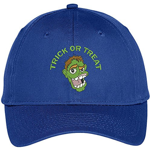 Trendy Apparel Shop Zombie Trick or Treat Halloween Theme Embroidered Baseball Cap