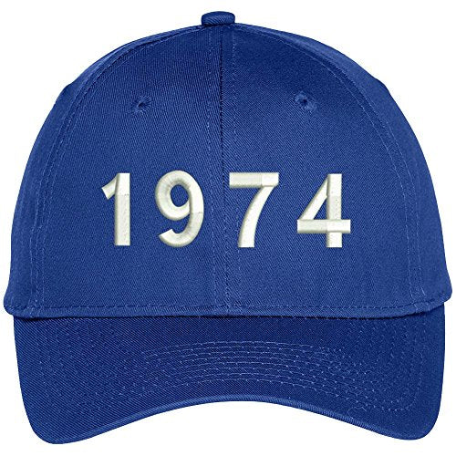 Trendy Apparel Shop 1974 Birth Year Embroidered Baseball Cap