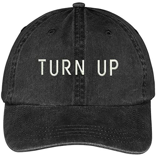 Trendy Apparel Shop Turn Up Embroidered Soft Crown Cotton Adjustable Cap