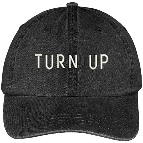 Trendy Apparel Shop Turn Up Embroidered Soft Crown Cotton Adjustable Cap