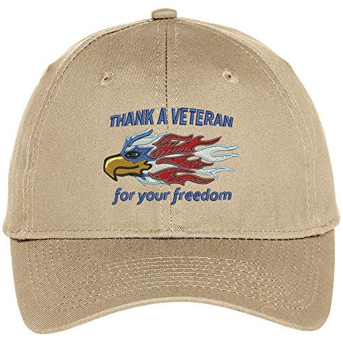 Trendy Apparel Shop Thank A Veteran for Your Freedom Embroidered Baseball Cap