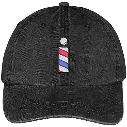 Trendy Apparel Shop Barber Pole Embroidered Washed Soft Cotton Adjustable Baseball Cap