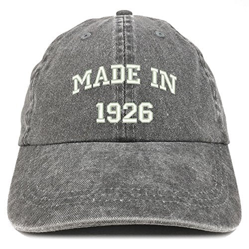 Trendy Apparel Shop Made in 1926 Text Embroidered 95th Birthday Washed Cap