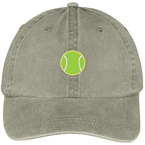 Trendy Apparel Shop Tennis Ball Embroidered Cotton Washed Baseball Cap