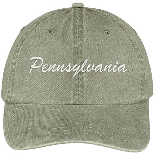 Trendy Apparel Shop Pennsylvania State Embroidered Low Profile Adjustable Cotton Cap