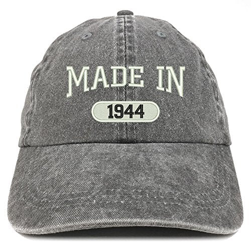 Trendy Apparel Shop Made in 1944 Embroidered 77th Birthday Washed Baseball Cap