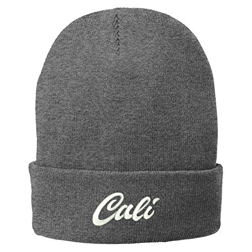 Trendy Apparel Shop Cali Embroidered Winter Knitted Long Beanie