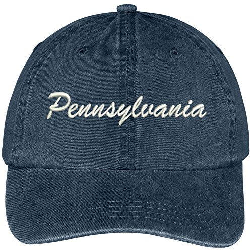 Trendy Apparel Shop Pennsylvania State Embroidered Low Profile Adjustable Cotton Cap