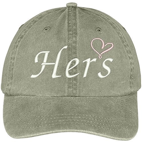 Trendy Apparel Shop Heart Embroidered Washed Soft Cotton Adjustable Baseball Cap