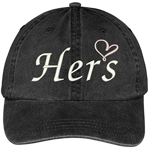 Trendy Apparel Shop Heart Embroidered Washed Soft Cotton Adjustable Baseball Cap