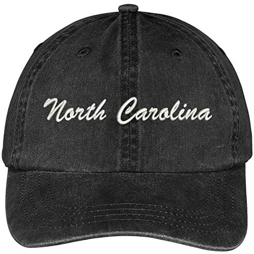 Trendy Apparel Shop North Carolina State Embroidered Low Profile Adjustable Cotton Cap -