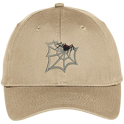 Trendy Apparel Shop Black Widow Spider Web Embroidered Baseball Cap