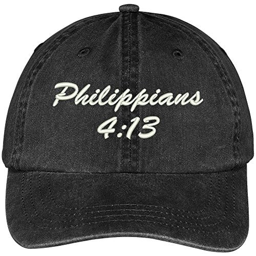 Trendy Apparel Shop Bible Verse Philippians 4:13 Embroidered Pigment Dyed Cotton Baseball Cap