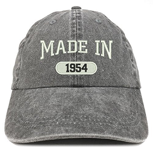 Trendy Apparel Shop Made in 1954 Embroidered 67th Birthday Washed Baseball Cap