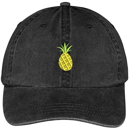 Trendy Apparel Shop New Pineapple Logo Embroidered Soft Crown 100% Brushed Cotton Cap