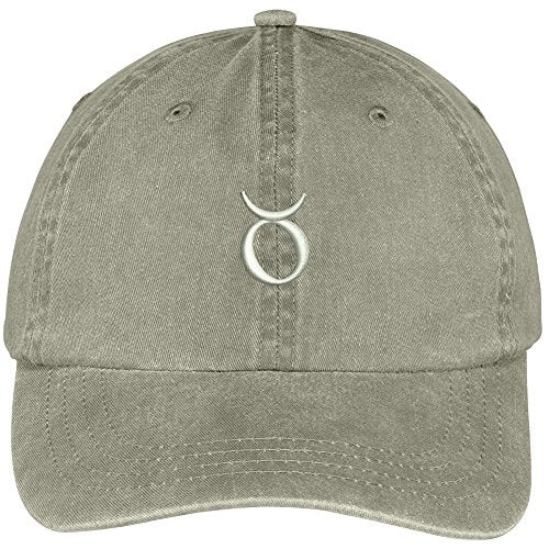 Trendy Apparel Shop Taurus Zodiac Signs Embroidered Soft Crown 100% Brushed Cotton Cap