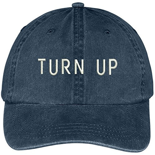 Trendy Apparel Shop Turn Up Embroidered Soft Crown Cotton Adjustable Cap