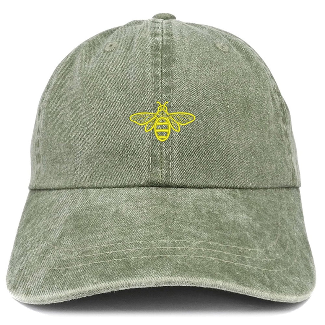 Trendy Apparel Shop Bee Embroidered Washed Cotton Adjustable Cap