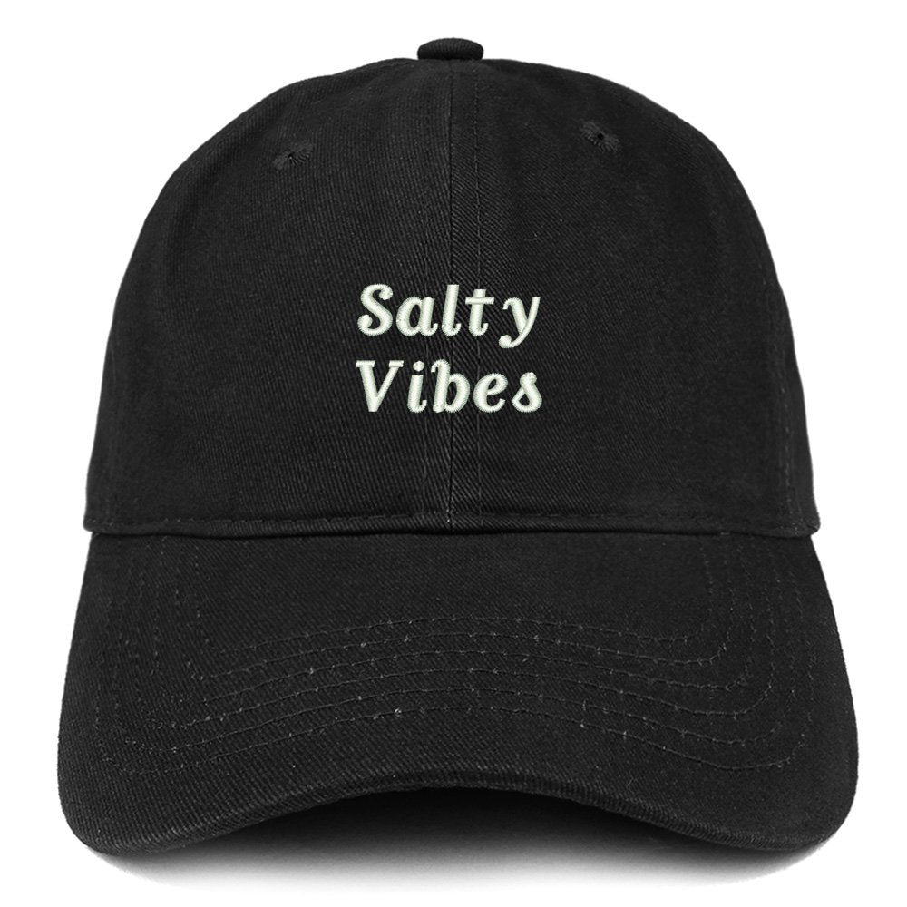 Trendy Apparel Shop Salty Vibes Embroidered Low Profile Brushed Cotton Cap