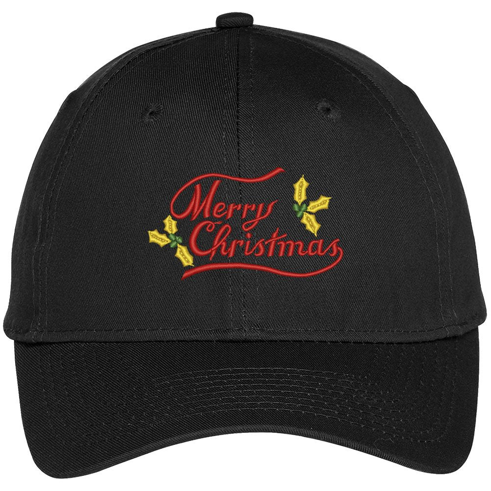 Trendy Apparel Shop Merry Christmas Embroidered Adjustable Baseball Cap - Royal