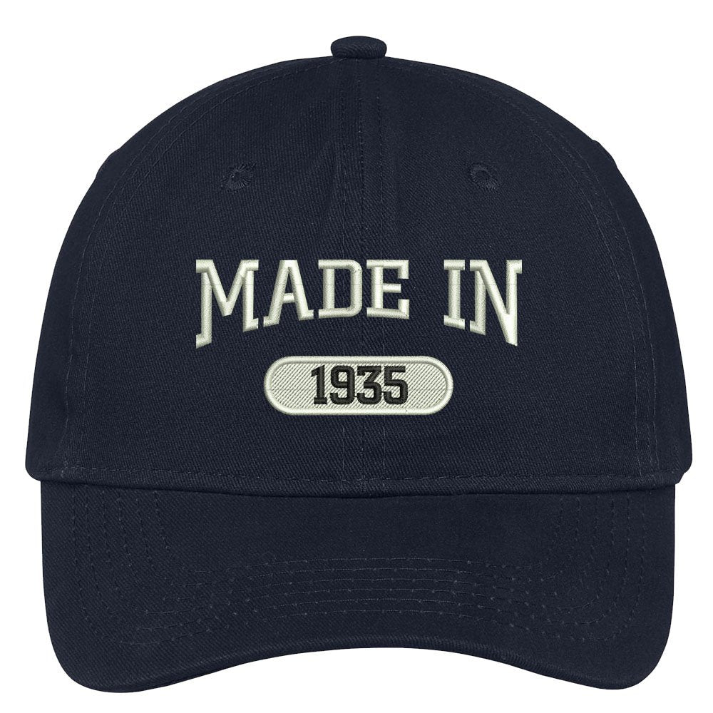 Trendy Apparel Shop 83th Birthday - Made In 1935 Embroidered Low Profile Cotton Baseball Cap