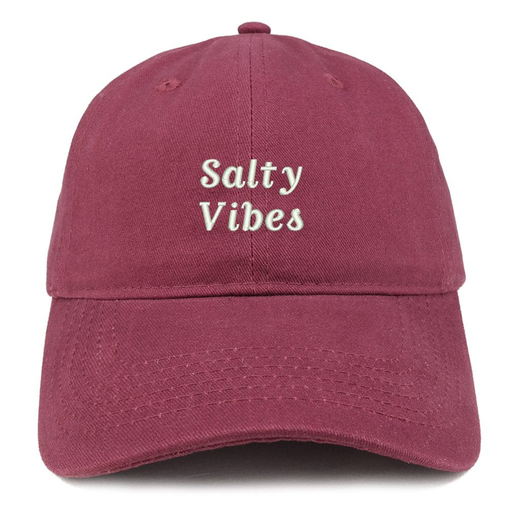 Trendy Apparel Shop Salty Vibes Embroidered Low Profile Brushed Cotton Cap