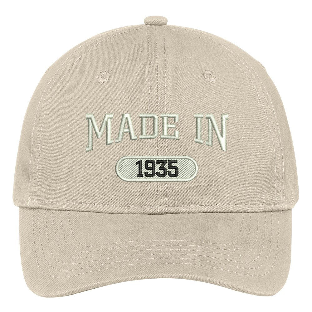 Trendy Apparel Shop 83th Birthday - Made In 1935 Embroidered Low Profile Cotton Baseball Cap