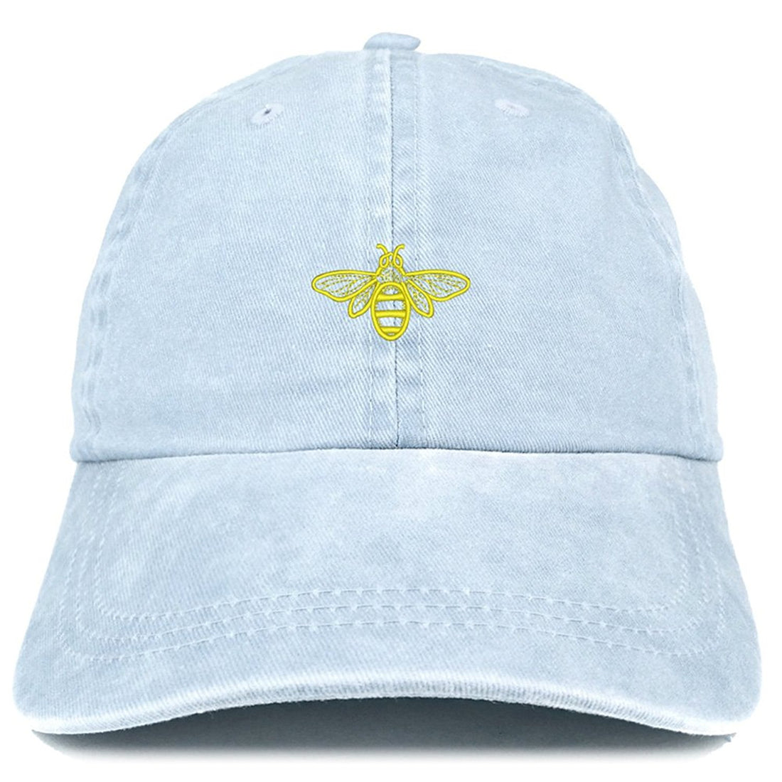 Trendy Apparel Shop Bee Embroidered Washed Cotton Adjustable Cap