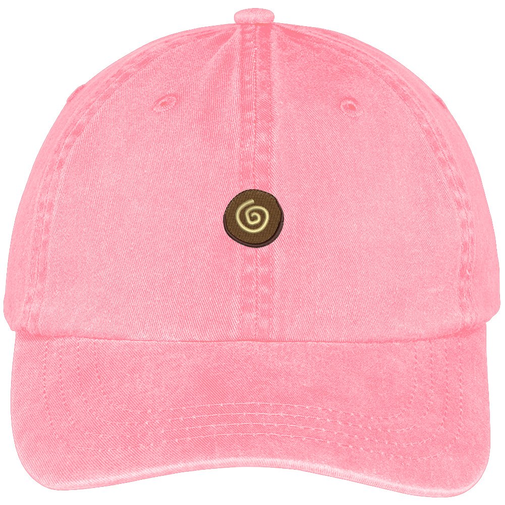 Trendy Apparel Shop Chocolate Round Shape Embroidered Soft Crown 100% Brushed Cotton Cap