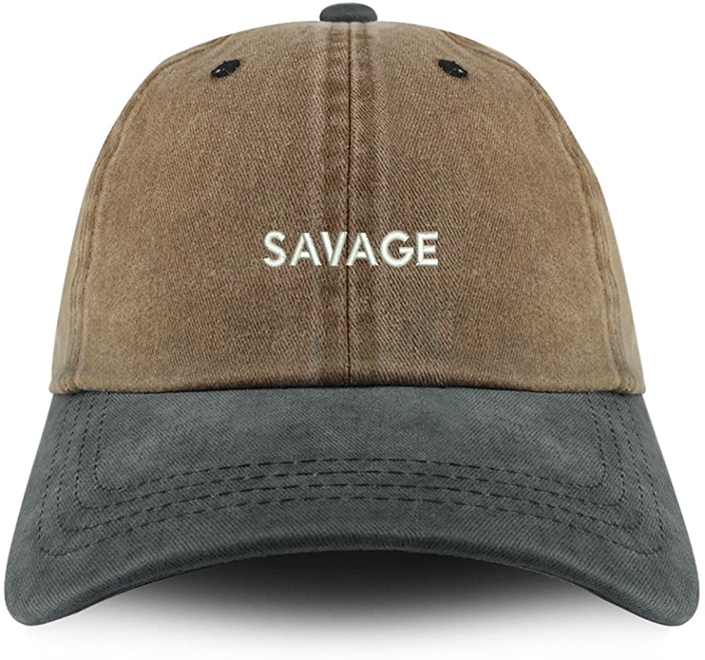 Trendy Apparel Shop Savage Embroidered Pigment Dyed Unstructured Cap