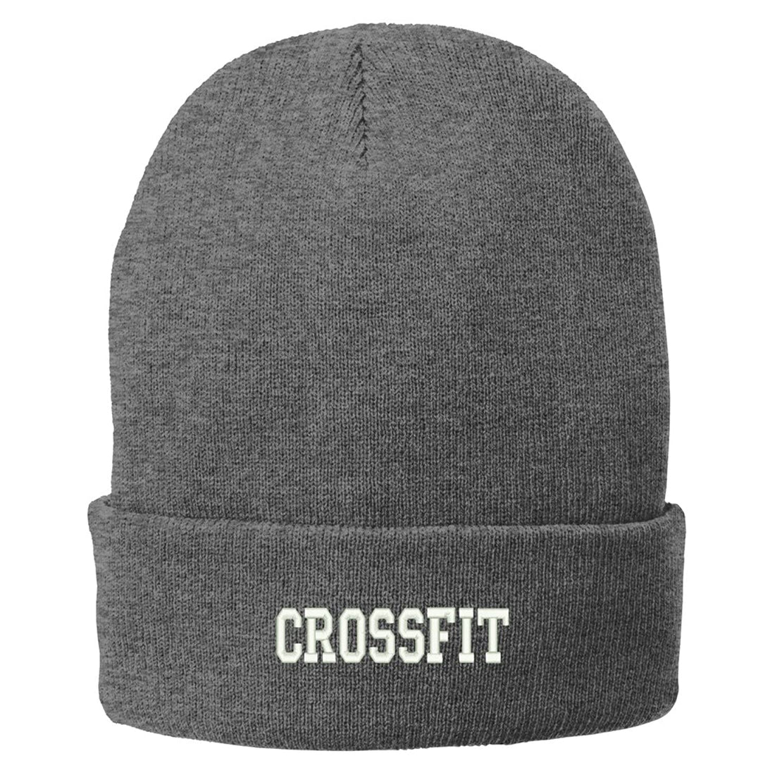 Trendy Apparel Shop Crossfit College Font Embroidered Winter Knitted Long Beanie