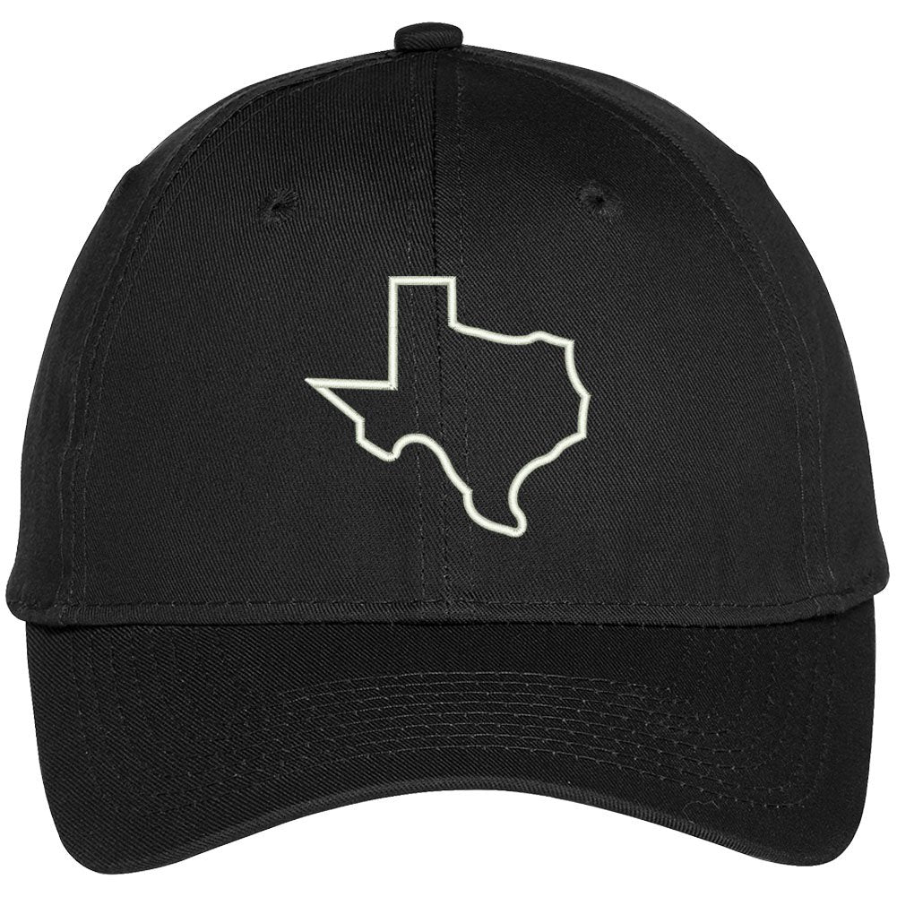 Trendy Apparel Shop Texas State Outline Embroidered Baseball Cap - Royal