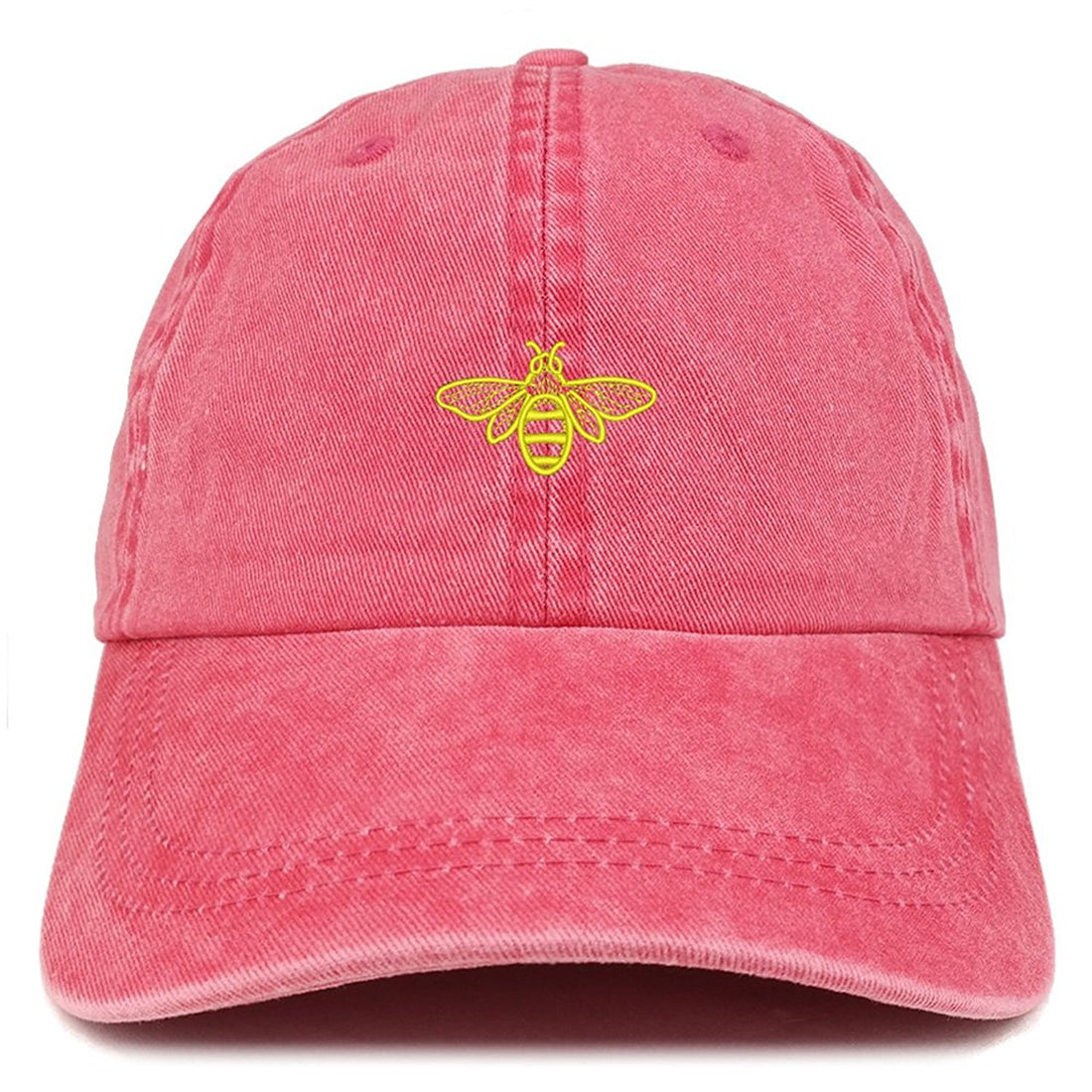 Trendy Apparel Shop Bee Embroidered Washed Cotton Adjustable Cap