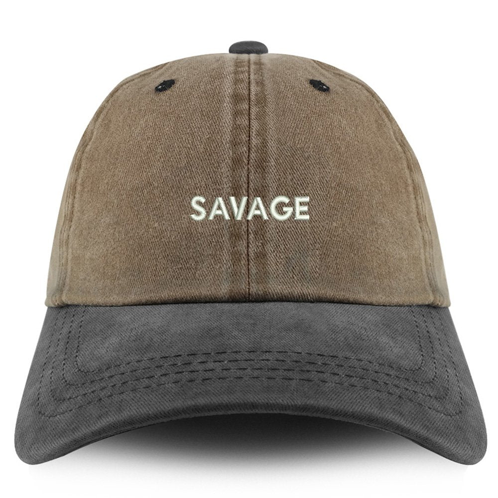 Trendy Apparel Shop Savage Embroidered Pigment Dyed Unstructured Cap