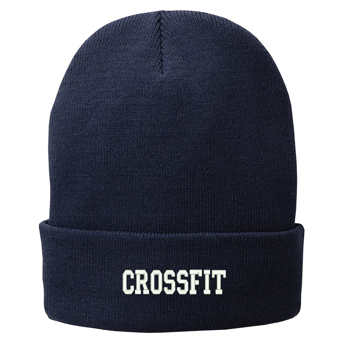 Trendy Apparel Shop Crossfit College Font Embroidered Winter Knitted Long Beanie