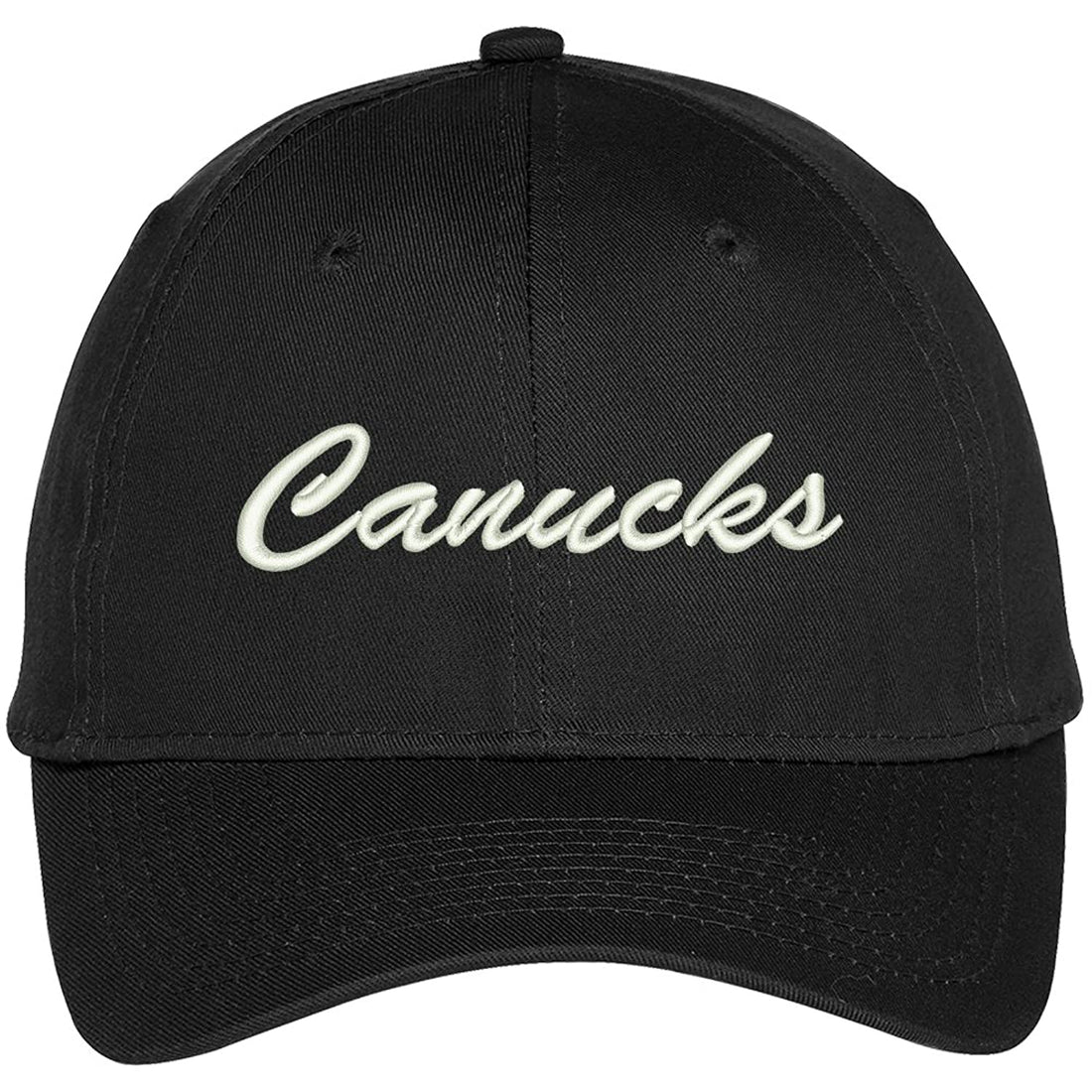 Trendy Apparel Shop Canucks Embroidered Precurved Adjustable Cap