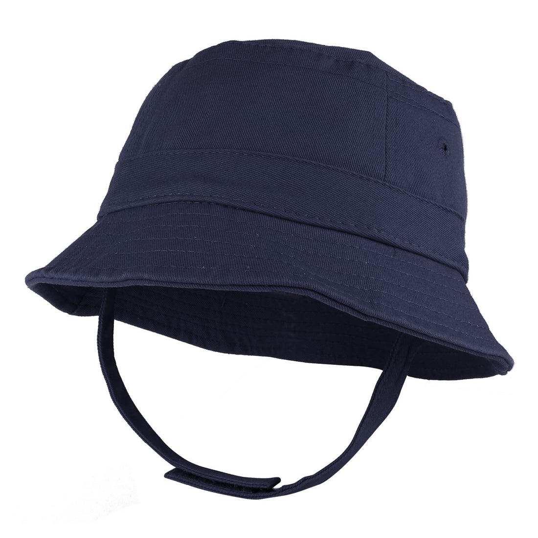 Oh Baby! Cotton Terry Sun Hat With Strap Mist Blue, Baby Hat With Velcro  Chin Strap