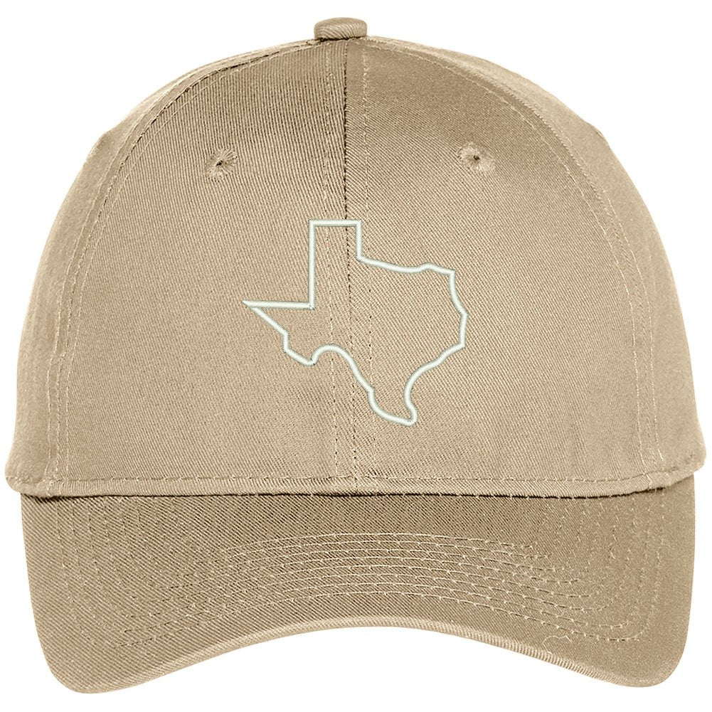 Trendy Apparel Shop Texas State Outline Embroidered Baseball Cap - Royal